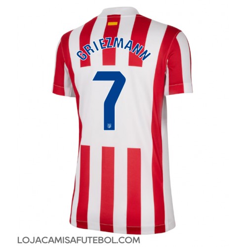 Camisa de Futebol Atletico Madrid Antoine Griezmann #7 Equipamento Principal Mulheres 2025-26 Manga Curta